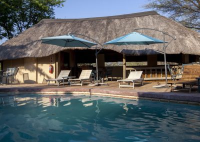 Pool area at the Chobe Lodge